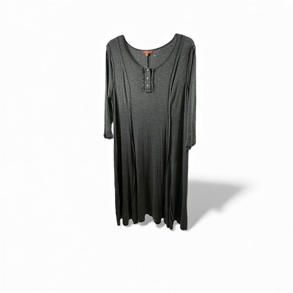ModCloth Gray 3/4 Sleeve Long Dress Size XL